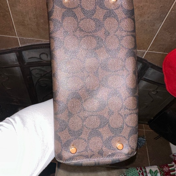 COACH Rowan Satchel In Signature Canvas with long strap VERY GOOD CONDITION - Picture 9 of 10